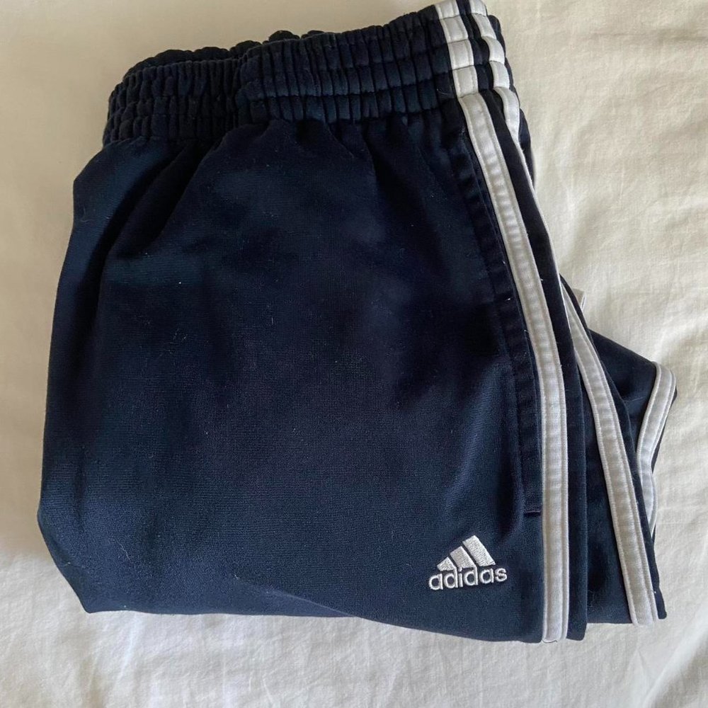 Classic Adidas Black/Navy Blue Track Pants